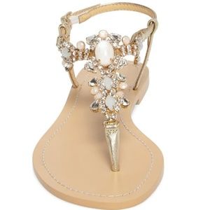 Gold BHLDN Bella Belle Sandals size 8